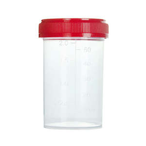 Laboratorium <span class=keywords><strong>Plastic</strong></span> Wegwerp Urinespecimen Verzamelbeker Steriel Urinemonster Maatbakje Met Deksel - Product Image 1