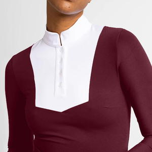 Camisa de Concurso Hípico de Nuevo Estilo para Mujer, Top Transpirable de Malla con Mangas Largas para Montar a Caballo - Product Image 3