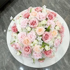 Bola de Flores de Rosas Rosadas Artificiales de Alta Calidad, Arreglos Florales para Decoración de Bodas y Eventos - Product Image 4