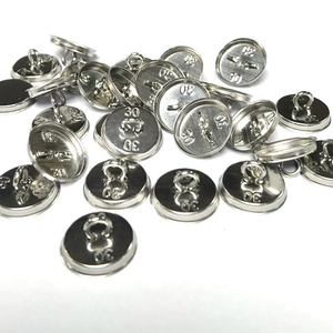 Bán Buôn Giá Thép Không Gỉ Dây Kim Loại Chân Trở Lại Nút Trống Vỏ Có Thể Giặt Vải Bao Phủ Nút Cho Quần Áo May Mặc - Product Image 1