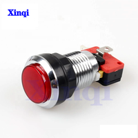 Prix de gros d'usine Style américain chromage 5V/12V 33mm trou boutons poussoirs illuminés fournisseur d'arcade