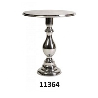 Mesa de aluminio fundido Chapado en níquel para sala de estar, mesas hechas a mano