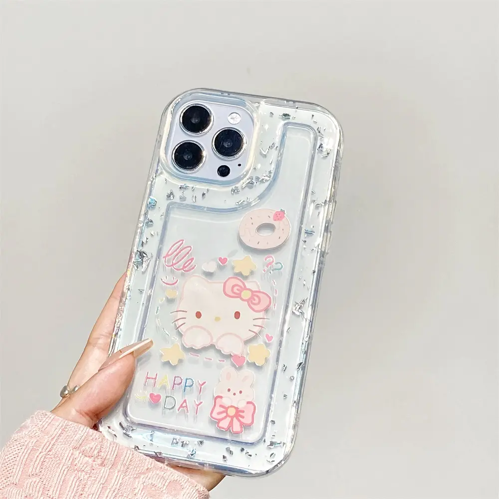 Fashion Hello Kitty Tpu Pc Phone Case Sublimation Phone Case Transparent Clear Tpu for Iphone 12 3d Mobile Phone Cases ITOP 137