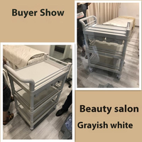 Chariot d'hôpital en plastique pour salon de beauté avec équipement essentiel pour le soin et le remplacement de médicaments