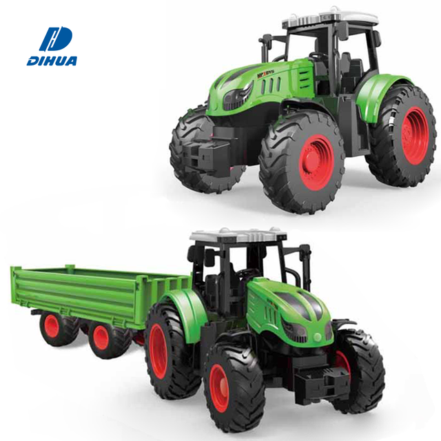 27MHz 1:24 Scale 4 Channel Remote Control Farm Tractor with Realistic Design Model Farm Tractor Agricultural Play and Collection