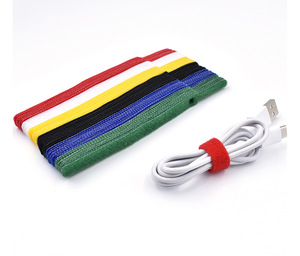 調節可能な二重自己接着ケーブルタイカラフルな尖ったストラップフックループニードルタイプ背背背四に効率的なケーブル - Product Image 6