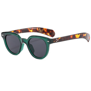 Fashion Trend Men and Women With the Same Outdoor Travel Sunscreen Oval Leopard Color Sunglasses - Product Image 4