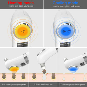 IFINE Cuidado DE LA PIEL Limpiador facial Removedor de espinillas y limpiador de poros Masaje facial frío caliente Removedor de maquillaje Equipo de belleza negro - Product Image 3