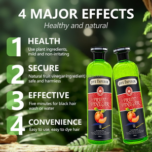 Colorante imperatore fabbrica all'ingrosso estratto di frutta naturale colorante <span class=keywords><strong>per</strong></span> <span class=keywords><strong>capelli</strong></span> copre rapidamente i <span class=keywords><strong>capelli</strong></span> grigi senza macchiare la pelle 500ml * 2 - Product Image 2