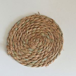 Natural Seagrass <b>Place</b> <b>Mat</b> Hand-Woven Cup <b>Mat</b> Round Woven Placemats Wholesale for Kitchen Dining Table - Product Image 6