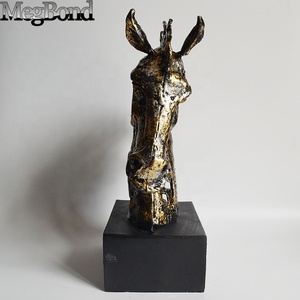 Statuetta <span class=keywords><strong>di</strong></span> Cavallo in Metallo Dipinto e Intagliato, Stile Europeo per Decorazione d'Interni - Product Image 3