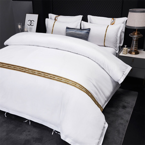 Hoteles con clasificación de estrellas, hoteles con ropa de <span class=keywords><strong>cama</strong></span> de <span class=keywords><strong>lino</strong></span>, alojamientos familiares, fundas de edredón de tela tejida bordada, sábanas, ropa de <span class=keywords><strong>cama</strong></span>, juegos de cuatro piezas - Product Image 2