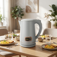 Bouilloire électrique sans fil en acier inoxydable 1,8 L, portable, pour la maison et la cuisine, arrêt automatique, protection contre l'ébullition à sec, rotation à 360°