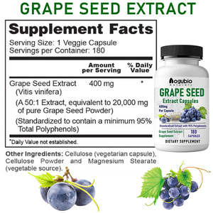 Chiết xuất hạt nho bổ sung 95% OPC proanthocyanidins chiết xuất hạt nho viên nang - Product Image 3