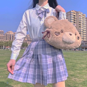 <span class=keywords><strong>Uniforme</strong></span> d'écolière jupes plissées <span class=keywords><strong>uniforme</strong></span> <span class=keywords><strong>scolaire</strong></span> japonais taille haute jupe à carreaux Sexy JK uniformes pour femme ensemble complet personnalisé - Product Image 3