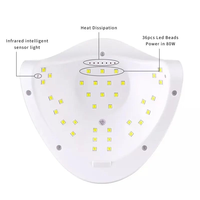Lampe UV LED SUN X5 Max 150W 45 LED pour Séchage Rapide des Ongles, Qualité Supérieure, à Brancher, pour Salon et Domicile