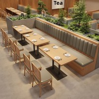 Banc moderne de loisirs, combinaison table/chaise pour salon de thé, café, restaurant - Tables et chaises en bois massif