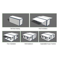 Prix d'usine Tiny Home Maisons préfabriquées Villa CE Casa Modulaire Portable Maisons préfabriquées extensibles Maison conteneur de 20 pieds