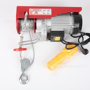 Wire Rope <b>Hoist</b> 1 Ton 380 V Electric Ground Operation Red Metal - Product Image 1