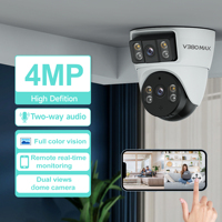 High Quality BQ3 Wifi 4MP Dome Camera Night Vision CMOS Sensor Dual View 360 Degree Security Cloud Memory Card for Indoor Use