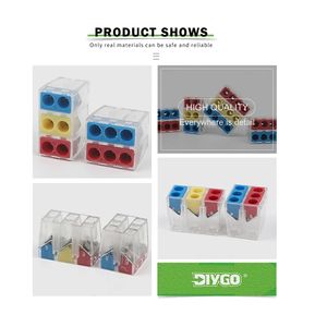 クイックワイヤコネクタ家庭用ジャンクションボックス導体用コンパクトミニ配線ケーブルコネクタプッシュインターミナルブロックAWG28-12 - Product Image 5