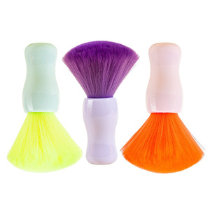 Hairdressing <b>Brush</b> Nylon Soft Hair Comb <b>Round</b> Shape Manual Hair Salon Neck <b>Brush</b> Double Green Pink Purple - Product Image 5