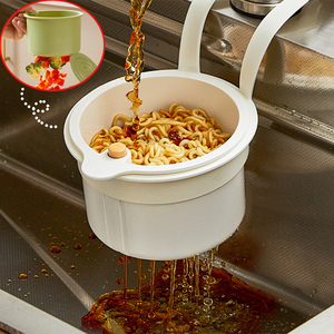 Panier suspendu détachable de vidange à bouton-poussoir robinet panier de crépine d'évier en <span class=keywords><strong>plastique</strong></span> pour l'élimination des déchets alimentaires et le stockage des outils - Product Image 2