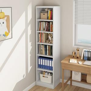 Estantería de varios niveles con 6 estantes, independiente, que ahorra espacio, con panel trasero, para almacenamiento en el hogar, la oficina o la sala de estar. - Product Image 2