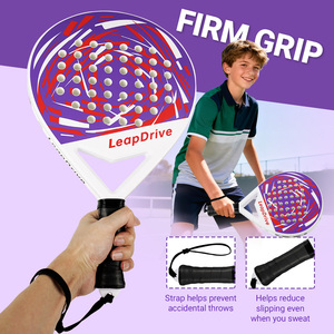 Raquetas <span class=keywords><strong>de</strong></span> Pádel Portátiles para Adolescentes, Fabricadas con ABS + Fibra <span class=keywords><strong>de</strong></span> Carbono, con Red <span class=keywords><strong>de</strong></span> Poliéster y Espuma EVA, Diseño <span class=keywords><strong>de</strong></span> Cabeza Ligero y Personalizado 12k - Product Image 1