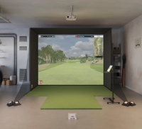Simulateur de golf Impact Sports Mevo+ pour usage intérieur avec moniteur de lancement, prise US, matériau en caoutchouc