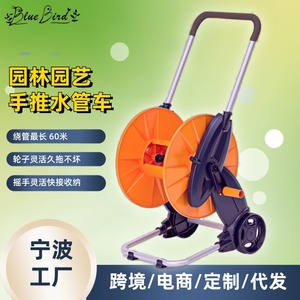 Carrete para manguera de jardín de 50 pies, naranja, independiente, para almacenamiento de tuberías de agua y riego exterior - Product Image 5