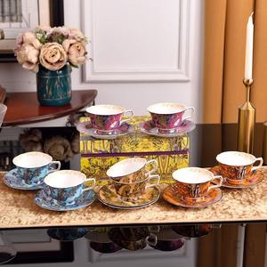 Juego de Tazas y Platos de Porcelana China de Hueso de la Serie D, Estilo Europeo, para Té de la Tarde, Fiestas y Cafeterías - Product Image 1