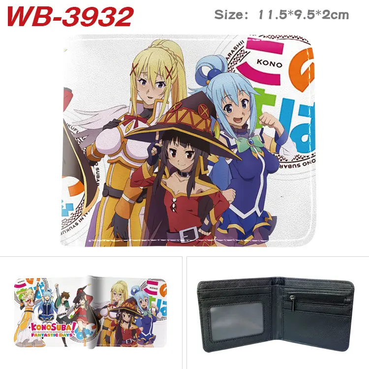 Großhandel Anime Konosuba Gottes Segen auf dieser wunderbaren Welt Studentenmode Druck-Karteportemonnaie