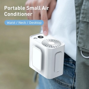 พัดลมติดเอวกลางแจ้ง แบตเตอรี่โพลีเมอร์ ป้องกันการตกกระแทก ดูดซับแรงกระแทก พกพาสะดวกแบบ USB พร้อมพัดลมแขวนคอไร้ใบพัด - Product Image 1