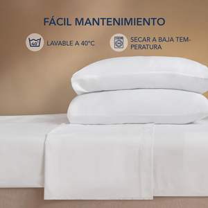 Dreamzie Set di <span class=keywords><strong>Lenzuola</strong></span> 150x200cm 4 Pezzi in Microfibra Spazzolata 200TC Moderno Set <span class=keywords><strong>Lenzuola</strong></span> con Copripiumino e 2 Federe (Bianco) - Product Image 4