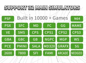 I3 hộp trò chơi ma thuật 4K TV <span class=keywords><strong>streaming</strong></span> Console 3D trò chơi Arcade hỗ trợ 20000 + cho 4 người chơi-Tương thích PS1 PSP cho GBA N64 FC GB GBC - Product Image 3