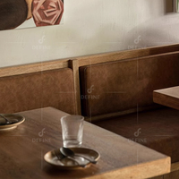 Bois Durable personnalisé à usage commercial avec revêtement imperméable ensemble de table à manger en bois de conception de café à deux places