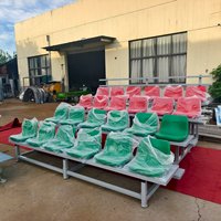 Banc de joueurs de football pliable, tribune de stade, abri d'équipe, acier inoxydable Shandong Skyjade 20kg+