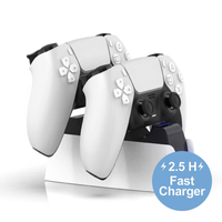 Lumière RVB double charge tri-protection sécurité pour contrôleur PS5 station de chargeur LED Dock pour contrôleur DualSense