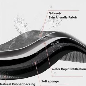 Tapis de porte gris à imprimé géométrique, tapis personnalisé, tapis de bain synthétique doux, tapis absorbant, adapté aux animaux domestiques, pour hôtel et usage domestique - Product Image 3