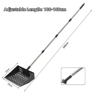 Ramasse-crottes multi-niveaux en acier inoxydable écologique PetFit pour poulailler, litière pour chat, fumier de cheval - Réutilisable et durable pour les déchets d'animaux - Product Image 6