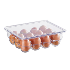 Wholesale PET Transparent Plastic Egg Tray Plastic Chicken Egg Tray Packaging Reusable Packing Crate for 12 eggs