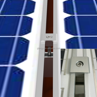 Pince centrale en aluminium pour systèmes de montage de panneaux solaires pour l'installation de supports de panneaux solaires