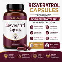 Marques Privées – Gélules d'Extrait de Resvératrol 1480mg – Supplément de Santé à Base de Plantes Sauvages Cultivées – Compléments Alimentaires à Base de Plantes