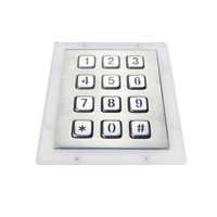 IP65 Wasserdichtes USB-Interface 3x4 Matrix 12-Tasten Metall Industrielles Tastenfeld mit Hintergrundbeleuchtung