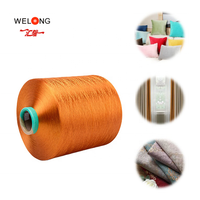 Fil DTY 450D/2 150/48 100% Polyester Zhejiang Huilong Certifié ISO9001 Haute Ténacité Anti-Bactérien Écologique Teint pour Couture
