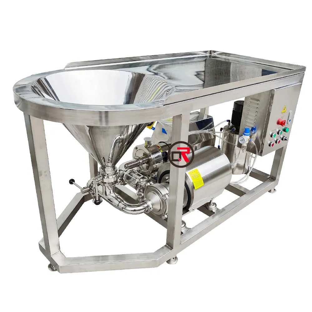 Sanitary stainless steel water powder mixer machine Sanitary food chemical dairy high efficient liquid powder mixer emulsifier