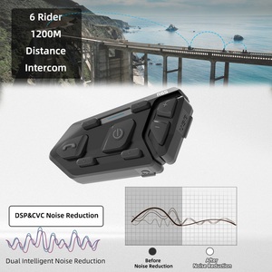 Tai Nghe Mũ Bảo Hiểm R6s, Bộ Đàm Xe Máy, Tai Nghe Điện Thoại Nội Bộ <span class=keywords><strong>Bluetooth</strong></span> 6 Người Lái Có Hệ Thống Liên Lạc Mũ Bảo Hiểm 1200 Mét - Product Image 4