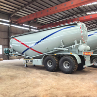 Semi-remorque de transport de ciment en vrac en acier au carbone pour la construction