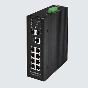Conmutador <span class=keywords><strong>Ethernet</strong></span> gestionado industrial Gigabit L2 completo Conmutador POE de 8 puertos Base 1000 48V con 2 conmutadores de puerto de fibra SFP - Product Image 2
